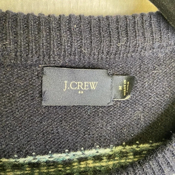 J.Crew | Blue Grey Crewneck Sweater Isle Medium - Picture 5 of 6